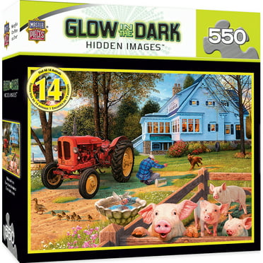 Gold Seal 1000 Piece Jigzaw Puzzle Mystery Glowing Ghostly Images 